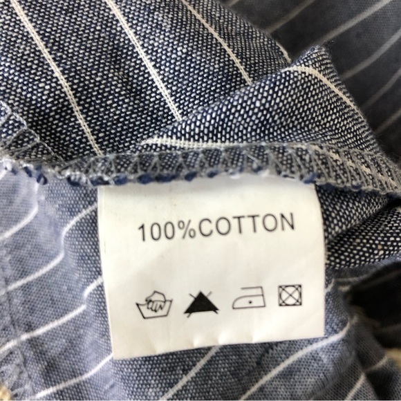 Velzera Chambray Embroidered Floral Tunic Mini Dress Top Medium Size 1X - Picture 8 of 9